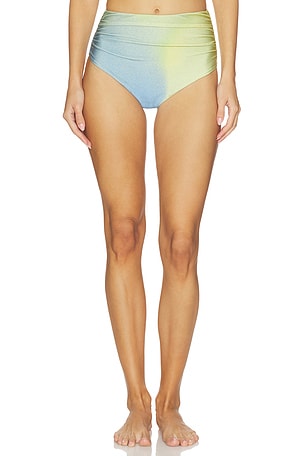Teya High Waisted Ruched Bikini Bottom SIMKHAI