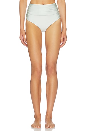 Teya High Waisted Ruched Bikini Bottom SIMKHAI