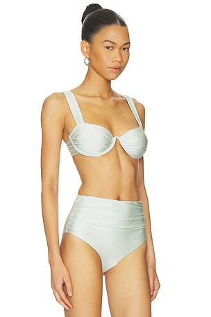 SIMKHAI Anniston Bikini Top in Mint