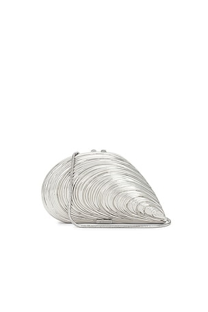 Bridget Mini Metal Oyster Shell Clutch SIMKHAI