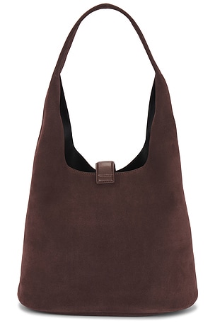 SIMKHAI Khai Suede Hobo Bag in Brown