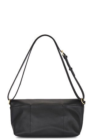 SIMKHAI Phoenix Leather Fold Over Tote in Black
