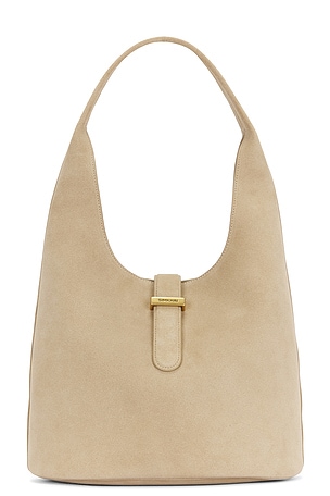 SIMKHAI Khai Suede Hobo Bag in Nude