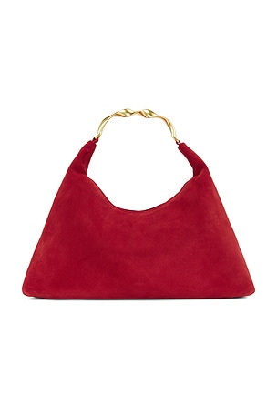SIMKHAI Nixi Suede Hobo Bag in Red