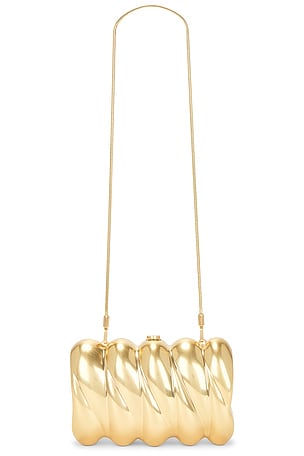 SIMKHAI Reya Clutch in Metallic Gold