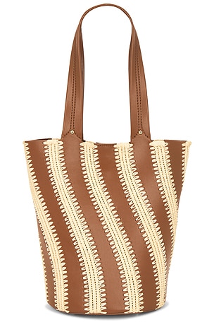 SIMKHAI Talia Bucket Bag in Brown