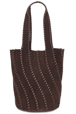 SIMKHAI Tallia Bucket Bag in Chocolate