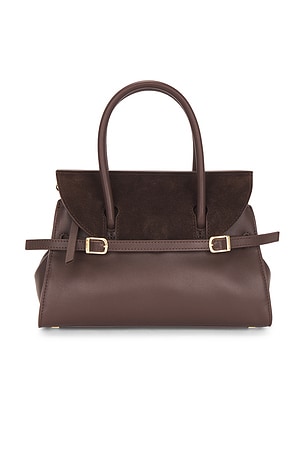 SIMKHAI Small River Top Handle Bag in Brown