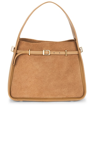 SIMKHAI Small Cleo Bucket Bag in Tan
