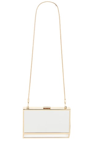 SIMKHAI Maddox Mirror Clutch in Metallic Gold