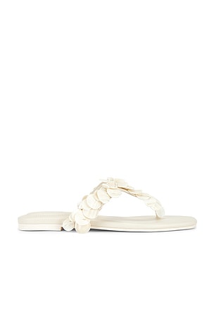 Elin Natural Shell Beaded Thong Sandal SIMKHAI