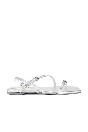 Carey Metallic Strappy Flat Sandal SIMKHAI