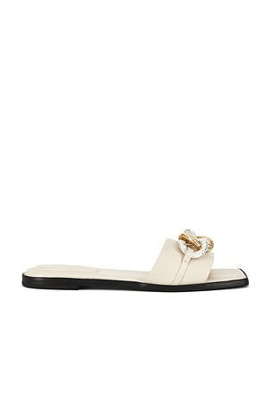 Arlo Chain Leather Flat Slide SIMKHAI
