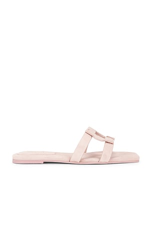 Monogram Suede Flat Slide SIMKHAI