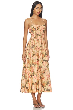 Juillet Amelia Midi Dress in Orange
