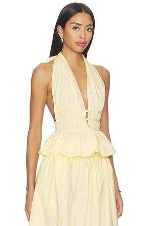 Juillet Violet Top in Yellow