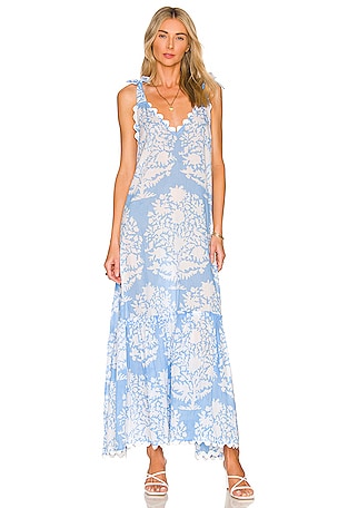 fitted lace wedding dress Juliet Dunn white poplin cotton maxi main image 1