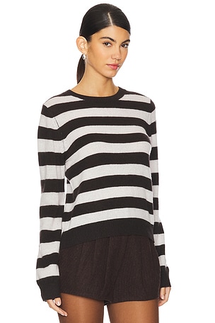 JUMPER 1234 Stripe Crew in Black