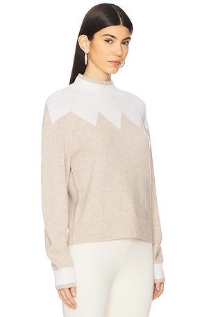 JUMPER 1234 Zig Zag Turtleneck in Beige