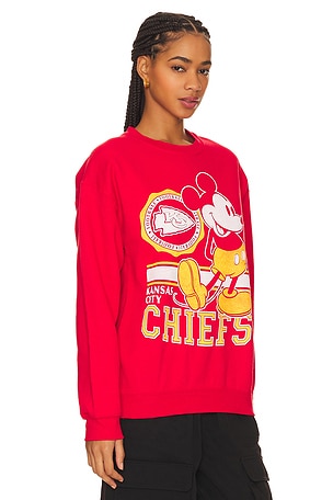 Junk Food Chiefs Mickey Crewneck in Red