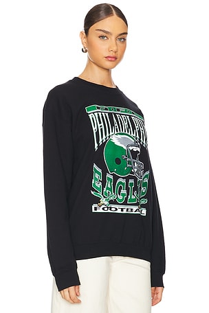 Junk Food Eagles Helmet Crewneck in Black