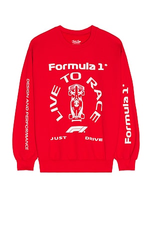 F1 White Car Sweatshirt Junk Food