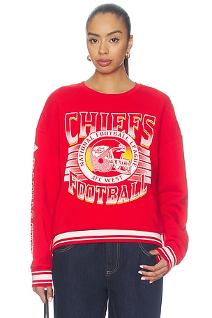 Chiefs Striped Rib Crew Sweatshirt Junk Food