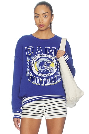 Rams Striped Rib Crew Sweatshirt Junk Food