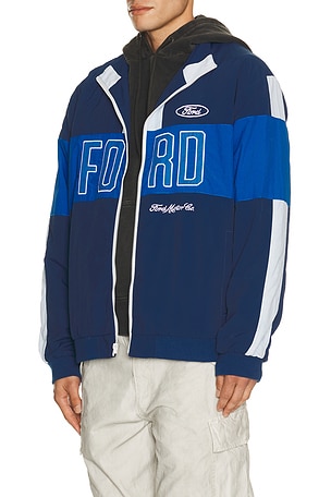 Junk Food Ford Windbreaker Jacket in Blue