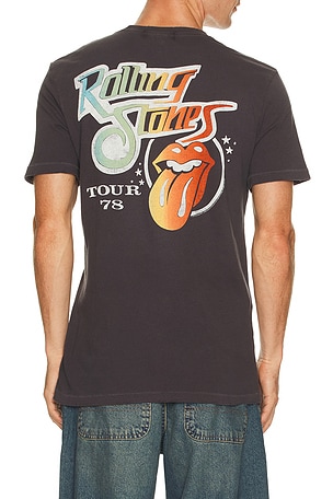 Junk Food Rolling Stones Tour 78 Tee in Black