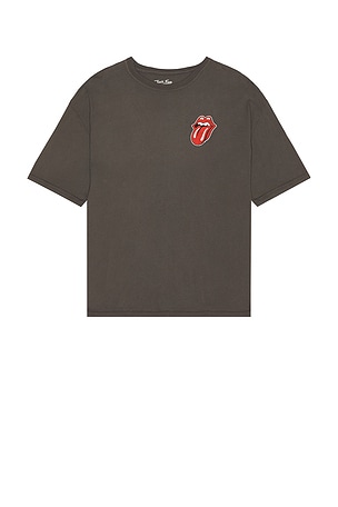 Junk Food Rolling Stones UK Flag Oversized Tee in Grey. Size S/M. Also