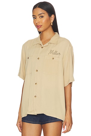 Junk Food Miller Sportsmans Join The Club Camp Shirt in Brown