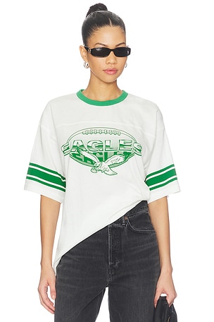 Eagles Oversized Stripe Ringer Tee Junk Food