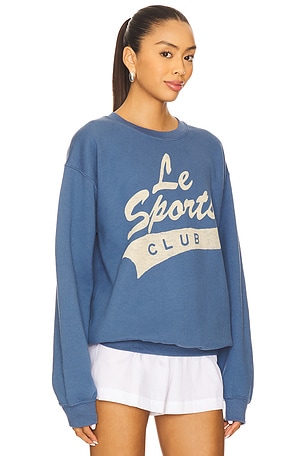 Junk Food Le Sports Club Sweatshirt in Blue. Size XS. Also