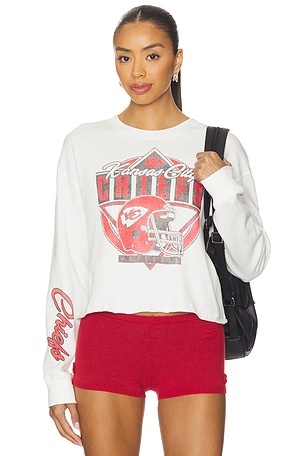 Chiefs Helmet Crop Sweatshirt Junk Food