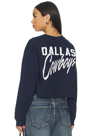 Cowboys Bling Crop Crew Sweatshirt Junk Food