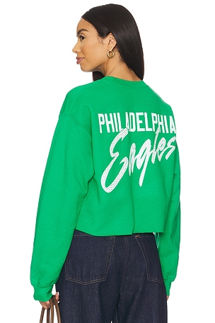 Eagles Bling Crop Crew Sweatshirt Junk Food