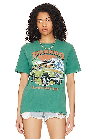 Junk Food Bronco Beach Tee in Green