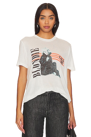 ANINE BING Lili Tee Ab X To X Rolling Stones in Washed Faded Black