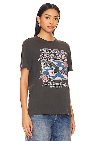 Junk Food Tom Petty Eagle Tee in Black