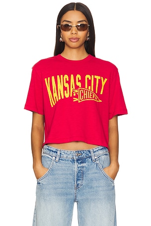 Chiefs Dual Threat Mock Neck Crop Tee Junk Food