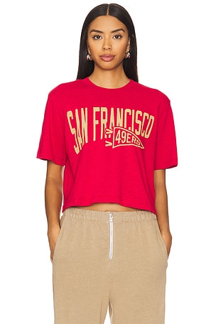 49ers Dual Threat Mock Neck Crop Tee Junk Food