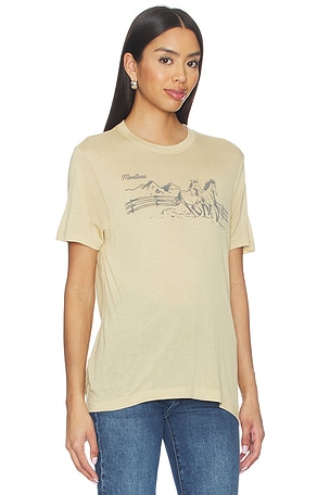 Junk Food Montana Horses The Vintage Tissue Tee in Beige