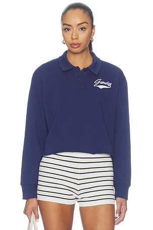 Game Day Crop Fleece Polo Junk Food
