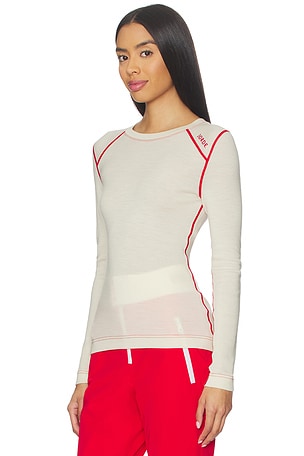 JORDE Zuri Baselayer Top in Cream. Size XS. Also