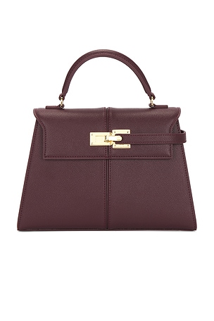 JW PEI Elise Large Top Handle Bag in Wine