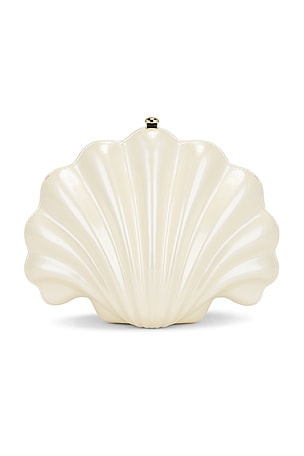 JW PEI Shell Clutch in Ivory