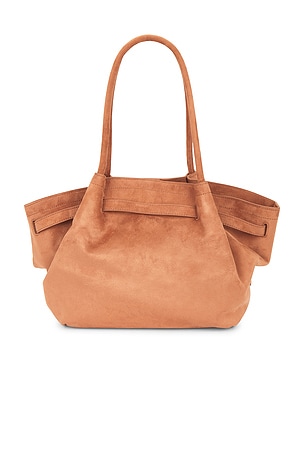 JW PEI Hana Medium Faux Suede Tote Bag in Brown
