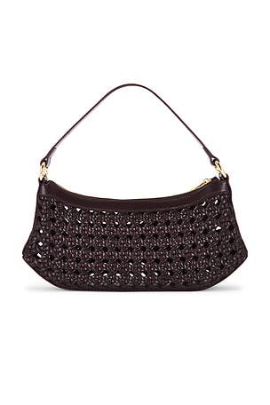 JW PEI Lily Woven Shoulder Bag in Brown