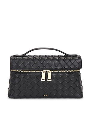 JW PEI Thea Weave Texture Top Handle Bag in Black
